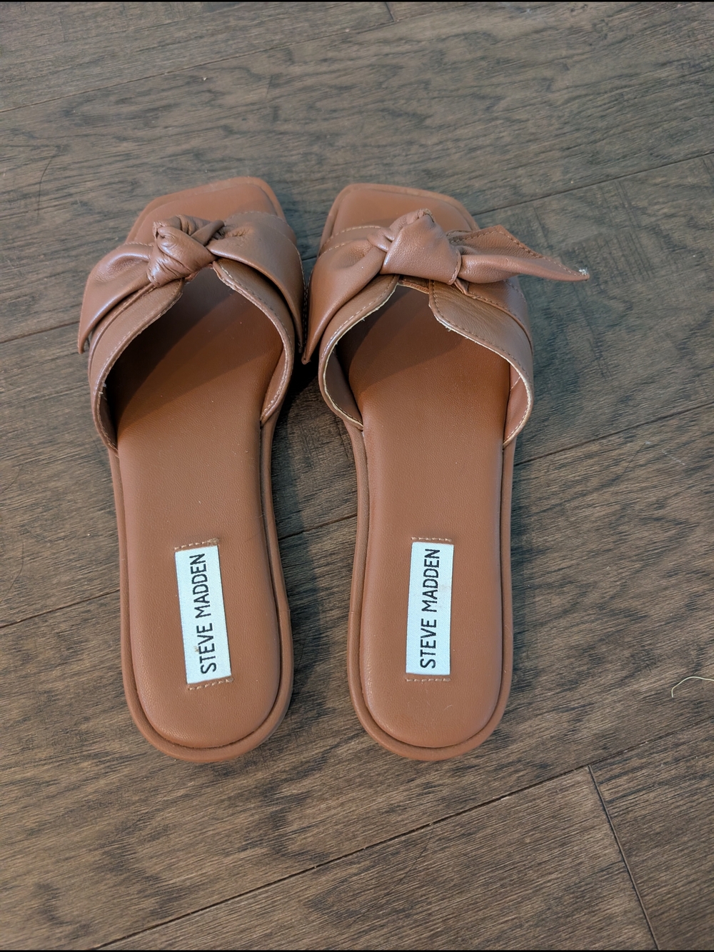 Steve Madden Catumm Brown Bow Slide Sandals Size 8 - Picture 4 of 6